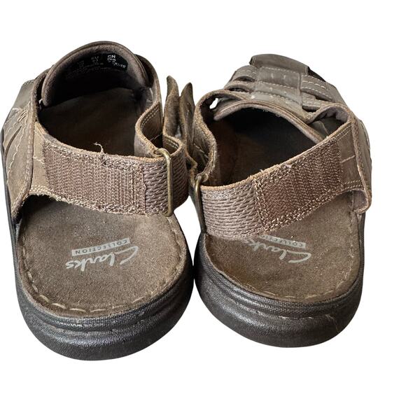 Clark’s Fisherman Sandal Mens 10 Brown Leather Brigham Cove Nubuck Outdoors main image 5